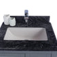 Laviva 313ANG-24G-BW Laviva Wilson 24" Gray Bathroom Vanity with Black Wood Marble Countertop 313ANG-24G-BW