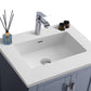 Laviva 313ANG-24G-MW Laviva Wilson 24" Gray Bathroom Vanity with Matte White VIVA Stone Solid Surface Countertop 313ANG-24G-MW