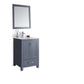 Laviva 313ANG-24G-WQ Laviva Wilson 24" Gray Bathroom Vanity with White Quartz Countertop 313ANG-24G-WQ