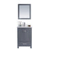 Laviva 313ANG-24G-WQ Laviva Wilson 24" Gray Bathroom Vanity with White Quartz Countertop 313ANG-24G-WQ