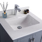 Laviva 313ANG-24G-WQ Laviva Wilson 24" Gray Bathroom Vanity with White Quartz Countertop 313ANG-24G-WQ