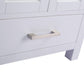 Laviva 313ANG-24W-WC Laviva Wilson 24" White Bathroom Vanity with White Carrara Marble Countertop 313ANG-24W-WC