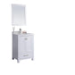 Laviva 313ANG-24W-WQ Laviva Wilson 24" White Bathroom Vanity with White Quartz Countertop 313ANG-24W-WQ