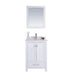 Laviva 313ANG-24W-WQ Laviva Wilson 24" White Bathroom Vanity with White Quartz Countertop 313ANG-24W-WQ