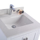 Laviva 313ANG-24W-WQ Laviva Wilson 24" White Bathroom Vanity with White Quartz Countertop 313ANG-24W-WQ