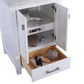 Laviva 313ANG-24W-WS Laviva Wilson 24" White Bathroom Vanity with White Stripes Marble Countertop 313ANG-24W-WS