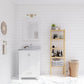 Laviva 313ANG-24W-WS Laviva Wilson 24" White Bathroom Vanity with White Stripes Marble Countertop 313ANG-24W-WS