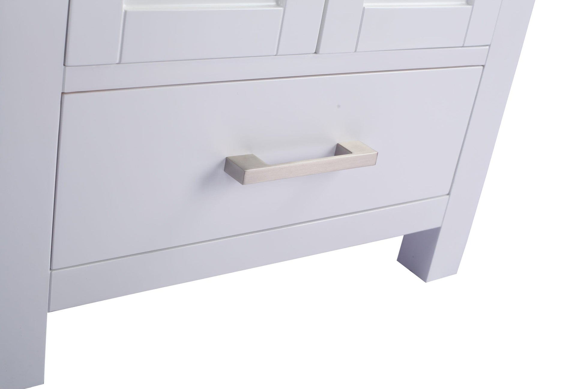 Laviva 313ANG-24W-WS Laviva Wilson 24" White Bathroom Vanity with White Stripes Marble Countertop 313ANG-24W-WS