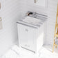 Laviva 313ANG-24W-WS Laviva Wilson 24" White Bathroom Vanity with White Stripes Marble Countertop 313ANG-24W-WS