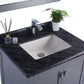 Laviva 313ANG-30G-BW Laviva Wilson 30" Gray Bathroom Vanity with Black Wood Marble Countertop 313ANG-30G-BW