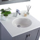 Laviva 313ANG-30G-PW Laviva Wilson 30" Gray Bathroom Vanity with Pure White Phoenix Stone Countertop 313ANG-30G-PW