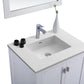 Laviva 313ANG-30W-MW Laviva Wilson 30" White Bathroom Vanity with Matte White VIVA Stone Solid Surface Countertop 313ANG-30W-MW