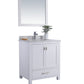 Laviva 313ANG-30W-WC Laviva Wilson 30" White Bathroom Vanity with White Carrara Marble Countertop 313ANG-30W-WC