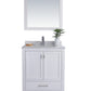 Laviva 313ANG-30W-WC Laviva Wilson 30" White Bathroom Vanity with White Carrara Marble Countertop 313ANG-30W-WC