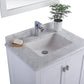 Laviva 313ANG-30W-WC Laviva Wilson 30" White Bathroom Vanity with White Carrara Marble Countertop 313ANG-30W-WC