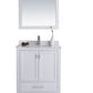 Laviva 313ANG-30W-WQ Laviva Wilson 30" White Bathroom Vanity with White Quartz Countertop 313ANG-30W-WQ