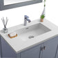 Laviva 313ANG-36G-MW Laviva Wilson 36" Gray Bathroom Vanity with Matte White VIVA Stone Solid Surface Countertop 313ANG-36G-MW