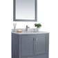 Laviva 313ANG-36G-WC Laviva Wilson 36" Gray Bathroom Vanity with White Carrara Marble Countertop 313ANG-36G-WC