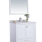 Laviva 313ANG-36W-WC Laviva Wilson 36" White Bathroom Vanity with White Carrara Marble Countertop 313ANG-36W-WC