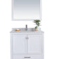 Laviva 313ANG-36W-WC Laviva Wilson 36" White Bathroom Vanity with White Carrara Marble Countertop 313ANG-36W-WC