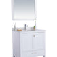 Laviva 313ANG-36W-WQ Laviva Wilson 36" White Bathroom Vanity with White Quartz Countertop 313ANG-36W-WQ