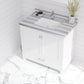 Laviva 313ANG-36W-WS Laviva Wilson 36" White Bathroom Vanity with White Stripes Marble Countertop 313ANG-36W-WS