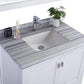 Laviva 313ANG-36W-WS Laviva Wilson 36" White Bathroom Vanity with White Stripes Marble Countertop 313ANG-36W-WS