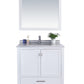 Laviva 313ANG-36W-WS Laviva Wilson 36" White Bathroom Vanity with White Stripes Marble Countertop 313ANG-36W-WS