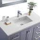 Laviva 313ANG-42G-MW Laviva Wilson 42" Gray Bathroom Vanity with Matte White VIVA Stone Solid Surface Countertop 313ANG-42G-MW