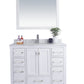 Laviva 313ANG-42W-WC Laviva Wilson 42" White Bathroom Vanity with White Carrara Marble Countertop 313ANG-42W-WC