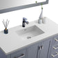 Laviva 313ANG-48G-MW Laviva Wilson 48" Gray Bathroom Vanity with Matte White VIVA Stone Solid Surface Countertop 313ANG-48G-MW