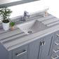 Laviva 313ANG-48G-WS Laviva Wilson 48" Gray Bathroom Vanity with White Stripes Marble Countertop 313ANG-48G-WS