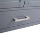 Laviva 313ANG-48G-WS Laviva Wilson 48" Gray Bathroom Vanity with White Stripes Marble Countertop 313ANG-48G-WS