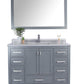 Laviva 313ANG-48G-WS Laviva Wilson 48" Gray Bathroom Vanity with White Stripes Marble Countertop 313ANG-48G-WS