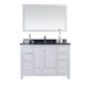 Laviva 313ANG-48W-BW Laviva Wilson 48" White Bathroom Vanity with Black Wood Marble Countertop 313ANG-48W-BW