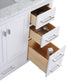 Laviva 313ANG-48W-WC Laviva Wilson 48" White Bathroom Vanity with White Carrara Marble Countertop 313ANG-48W-WC