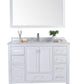 Laviva 313ANG-48W-WC Laviva Wilson 48" White Bathroom Vanity with White Carrara Marble Countertop 313ANG-48W-WC