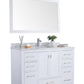 Laviva 313ANG-48W-WC Laviva Wilson 48" White Bathroom Vanity with White Carrara Marble Countertop 313ANG-48W-WC