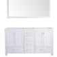 Laviva 313ANG-60W Laviva Wilson 60" White Double Sink Bathroom Vanity Cabinet 313ANG-60W