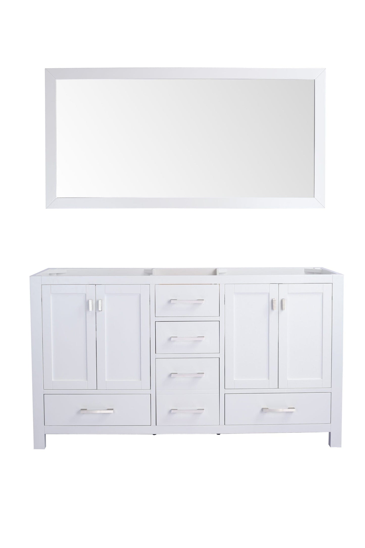 Laviva 313ANG-60W Laviva Wilson 60" White Double Sink Bathroom Vanity Cabinet 313ANG-60W