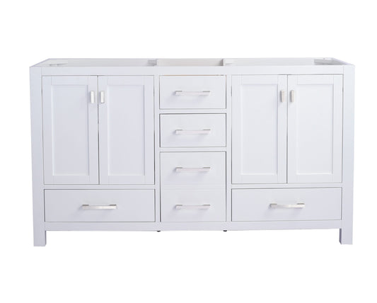 Laviva 313ANG-60W Laviva Wilson 60" White Double Sink Bathroom Vanity Cabinet 313ANG-60W