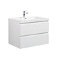 Laviva 313AUR-24GPW-GW Laviva Aurora 24" Glossy Polar White Wall Hung Bathroom Vanity with White Acrylic Countertop 313AUR-24GPW-GW