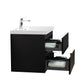 Laviva 313AUR-24MMB-GW Laviva Aurora 24" Matte Midnight Black Wall Hung Bathroom Vanity with White Acrylic Countertop 313AUR-24MMB-GW