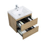 Laviva 313AUR-24SO-GW Laviva Aurora 24" Sonoma Oak Wall Hung Bathroom Vanity with White Acrylic Countertop 313AUR-24SO-GW