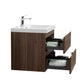 Laviva 313AUR-24SW-GW Laviva Aurora 24" Smokey Walnut Wall Hung Bathroom Vanity with White Acrylic Countertop 313AUR-24SW-GW