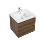 Laviva 313AUR-24SW-GW Laviva Aurora 24" Smokey Walnut Wall Hung Bathroom Vanity with White Acrylic Countertop 313AUR-24SW-GW