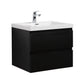 Laviva 313AUR-30MMB-GW Laviva Aurora 30" Matte Midnight Black Wall Hung Bathroom Vanity with White Acrylic Countertop 313AUR-30MMB-GW