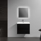 Laviva 313AUR-30MMB-GW Laviva Aurora 30" Matte Midnight Black Wall Hung Bathroom Vanity with White Acrylic Countertop 313AUR-30MMB-GW