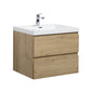 Laviva 313AUR-30SO-GW Laviva Aurora 30" Sonoma Oak Wall Hung Bathroom Vanity with White Acrylic Countertop 313AUR-30SO-GW