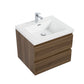 Laviva 313AUR-30SW-GW Laviva Aurora 30" Smokey Walnut Wall Hung Bathroom Vanity with White Acrylic Countertop 313AUR-30SW-GW